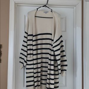 Long stripped cardigan